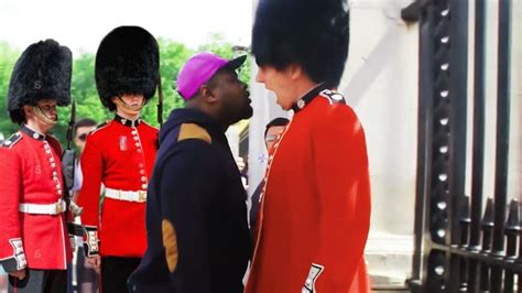 mocking a royal guard
